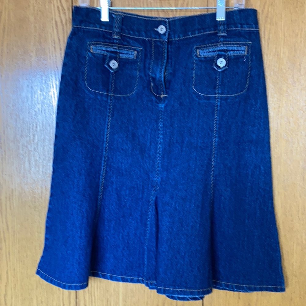 Nathalie B short flare jean skirt 10/12